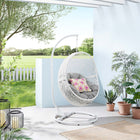 Modway - Encase Terrasse extérieure Rotin Chaise à balançoire - Gris blanc-Tissage en rotin synthétique