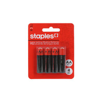 Staples Tech - AA Alcaline Batterie, Paquet de 4-Format De La Pile: AA Batterie