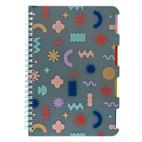 General Supply Goods + Co - Cahier de notes avec séparateurs - Paquet de 4-Cahier de notes de format A5 avec quatre sections à onglets