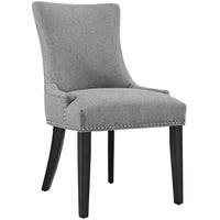 Modway - Marquis Tissu Chaise à manger - Gris clair-Fauteuil d’appoint moderne élégant