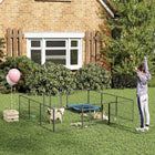 PawHut - Enclos pour Chien 12 Panneaux avec Porte pour Extérieur et Intérieur - 24 po L-Garde votre animal en sécurité tout en offrant plus d'espace pour jouer, dormir et faire de l'exercice