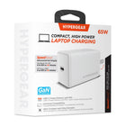 HyperGear - Chargeur mural USB-C PD SpeedBoost GaN 65 W avec PPS - Blanc-Charge haute puissance pour ordinateurs portables