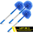 Gritt Commercial - Brosse chasse-toiles - Brosse pour coins de 6 11/16 po - Manche de 20 po - Lot de 3-Les poils doux assurent la protection des surfaces