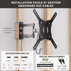 Mount-It! - Support mural à mouvement complet pour écrans de 23 à 55 pouces-Profitez d'une flexibilité maximale grâce à une large plage de pivotement de 180°.