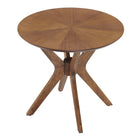 Modway - Crossroads Rond 24 po Bois Table d’appoint - Noyer-Pieds en bois massif
