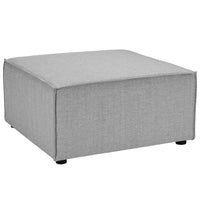 Modway - Saybrook Terrasse extérieure Rembourré Sofa-sectional ottoman in Gris-Sofan sectionnel extérieur patio Ottoman