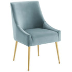 Modway - Discern Velours Performance Rembourré Chaise à manger Ensemble de 2 - Bleu clair-Tissu résistant aux taches durable