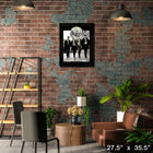 Beatles In London with Silver LP - Impression encadree - 27" x 35"-Sous licence officielle music memorabilia