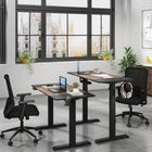 LjubLjana - Bureau assis-debout à hauteur réglable électrique de 47 po - Bois/Noir-La nouvelle conception supérieure divisée horizontalement assure une configuration robuste avec la commodité de l'expédition de l'ensemble du bureau dans une seule boîte
