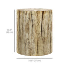HOMCOM - Table d’appoint finition béton - bois naturel-Les surfaces peintes se nettoient facilement d’un simple coup de chiffon 