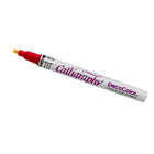 Marvy Uchida - Marqueur de calligraphie à peinture opaque - pointe fine - rouge - paquet de 5-L'encre ne s'efface pas de la plupart des surfaces pendant une longue période