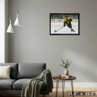 Patrice Bergeron 20x29 Boston Bruins - Toile encadree - 31" x 22"-Prêt à accrocher - livré entièrement assemblé