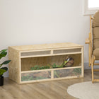PawHut - terrarium pour reptiles - aquarium de 58 gallons pour reptiles avec portes coulissantes-Les portes coulissantes en verre trempé transparent offrent une bonne visibilité pour l'observation 