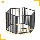 PawHut - Parc à chiots 6 panneaux avec porte - 30 po H-Porte à sens unique avec porte pour chat facilitant l’entrée