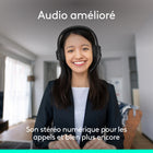 Logitech - H390 USB-C casque filaire pour PC/ordinateur portable-Micro anti-parasite pivotant: minimise les bruits de fond indésirables pour des conversations plus nettes. le bras articulé rotatif peut être rabattu lorsqu’il n’est pas utilisé	