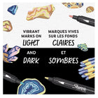 Sharpie - Marqueurs créatifs - Tons terreux - marqueurs acryliques à base d’eau - pointe ronde - couleurs assorties - paquet de 12-12 marqueurs à pointe ronde à base d’eau