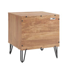 Manhattan Comfort - Table de nuit moderne DUMBO 51 cm à 2 tiroirs - Brun doré-Assemblage Snap It Comprend des rainures internes de haute qualité pour un assemblage simple, sans outils requis
