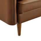 Modway - Revive Rembourré Cuir végane Fauteuil d’accent - Brown-8