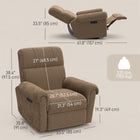 HOMCOM - Fauteuil inclinable électrique avec ports USB - espresso-Base pivotante à 240° permettant des mouvements et interactions fluides et flexibles 