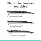 Logitech - Ensemble de clavier et souris sans fil MK540 - français-Forme et sensation des touches familières, silencieux.
