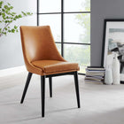 Modway - Viscount Cuir végane Chaise à manger - Tan-Rembourrage en mousse dense