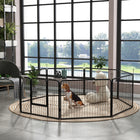 PawHut - Parc à chiens robuste 8 panneaux pour petits et moyens chiens - 23,5 po L-8 panneaux peuvent être installés en rectangle, carré, octogone ou autres formes