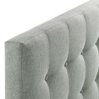 Modway - Emily Tissu rembourré Tête de lit jumelée, Gris-6