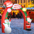 HOMCOM - Arche gonflable géante de Noël de 9 pieds avec Père Noël pour cour-Se dégonfle pour faciliter le rangement (lorsque vous n'éblouissez pas vos voisins) 
