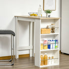 HOMCOM - Table de bar moderne pour cuisine, salle à manger, salon - blanc-Le style moderne fait de la table de bar un excellent choix dans un décor moderne ou traditionnel 