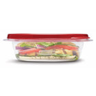 Rubbermaid - Contenants carrés pour la conservation des aliments TakeAlongs à emporter, couvercles rouge rubis, 669 ml (2,9 tasses), paquet de 4-Les couvercles sont dotés de stries pour faciliter l’empilage, de sorte qu’ils prennent moins de place dans vos armoires