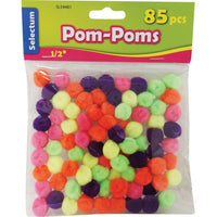 Selectum - 0,5 po Pom Pom - Paquet de 85-Pompons - Couleurs variées