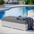 Modway - Convene Terrasse extérieure Ottoman rectangulaire in Charbon gris clair-Cadre en aluminium revêtu en poudre