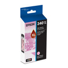 Epson - Cartouche d'encre 340 Claria Photo HD - Haute capacité - Magenta clair-Le système d’impression Epson est particulièrement conçu pour être utilisé avec les encres d’origine Epson. L’utilisation d’encres non authentiques peut entraîner des dommages qui ne sont pas couverts par la garantie limitée de l’imprimante. 