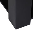 HOMCOM - Table basse moderne à 2 niveaux avec étagère - noir-Dimensions totales : 31,5 po L x 31,5 po l x 14,25 po H