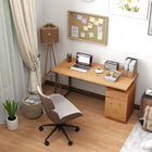 HOMCOM - Bureau d'ordinateur - 53,1 po L x 23,6 po l x 29,5 po H - bois naturel-Construit avec des matériaux robustes pour une durabilité et un soutien longue durée