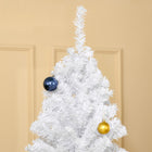 HOMCOM - Décoration de vacances sapin de Noël de 7 pieds avec support - Blanc-Cet arbre artificiel est presque indiscernable d'un véritable épicéa 