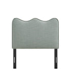 Modway - Athena Rayé Tissu tapis Tête de lit jumelée, Bande bleue Spa-Assemblée requise