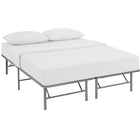 Modway - Horizon Acier inoxydable Cadre de lit queen-lit, Argent-Cadre en acier inoxydable robuste