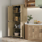 HOMCOM - Garde-manger de cuisine autoportant 72 po et buffet - naturel-Quatre portes magnétiques sont faciles à ouvrir et à fermer 