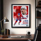 Frameworth - Cadre Nick Suzuki Collage Portrait Canadiens - Impression Encadrée - 16 po L x 20 po H-8