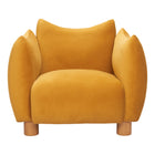 Zuo - Meia Fauteuil d’appoint - Moutarde-Texture douce et lisse