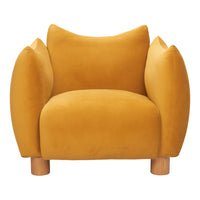 Zuo - Meia Fauteuil d’appoint - Moutarde-Texture douce et lisse