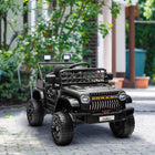 Qaba - Voiture camion pour enfants 12V avec télécommande, portes ouvrables - noir-La télécommande propose trois vitesses, option de conduite autonome disponible pour les enfants