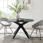 Modway - Traverse 47 po Table à manger, Noir-Plateau en MDF