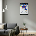 Anders Lee New York Islanders - Toile encadree - 22" x 31"-Prêt à accrocher - livré entièrement assemblé