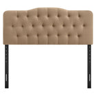 Modway - Annabel Mélange de lin premium Tête de lit King, Amande-Tête de lit rembourrée en mousse dense