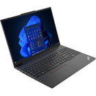 Lenovo - Ordinateur portable 16 po ThinkPad E16 Gen2 - AMD Ryzen 5 7535U - SSD 256 Go - RAM 8 Go - Windows 11 Pro - Noir-La frappe est confortable même dans des conditions de faible luminosité, grâce au clavier pleine taille. 