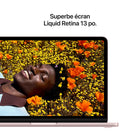 Apple - Portatif MacBook Neo 13 po - A18 Pro - SSD 256 Go - Mémoire 8 Go - Rose pastel-à votre avantage, en son et en image - MacBook Neo intègre une caméra FaceTime HD 1080p, un réseau de deux micros qui amplifient votre voix pour une clarté exceptionnelle, et deux haut-parleurs latéraux qui diffusent un son immersif en Audio spatial
