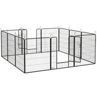 PawHut - Enclos pour Chien 12 Panneaux avec Porte pour Extérieur et Intérieur - 39 po H-Un excellent terrain de jeu qui peut également servir de cloison