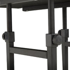 HOMCOM - Bureau debout mobile - 31 po L x 15,75 po l x 32,25 po H - noir-Déplacement facile grâce à quatre roulettes à roulement fluide et des freins permettent de maintenir cette table de canapé en place 